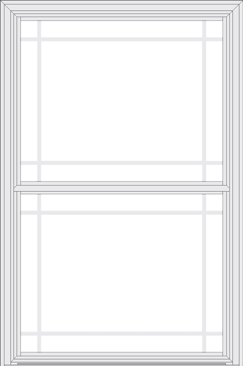 double hung window with prairie grids