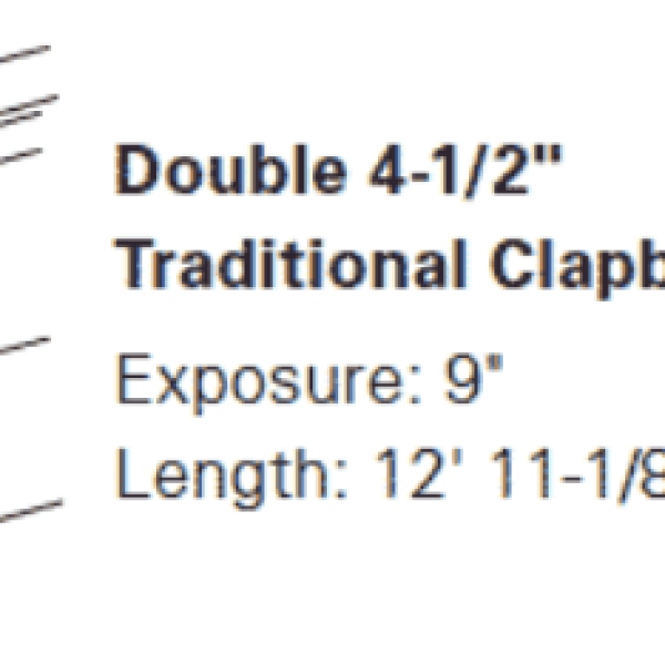 double 4.5 traditional clapboard