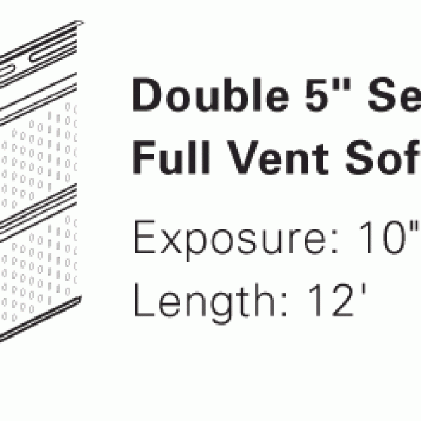 Double 5 full vent soffit