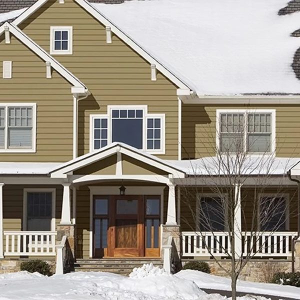 White framed house