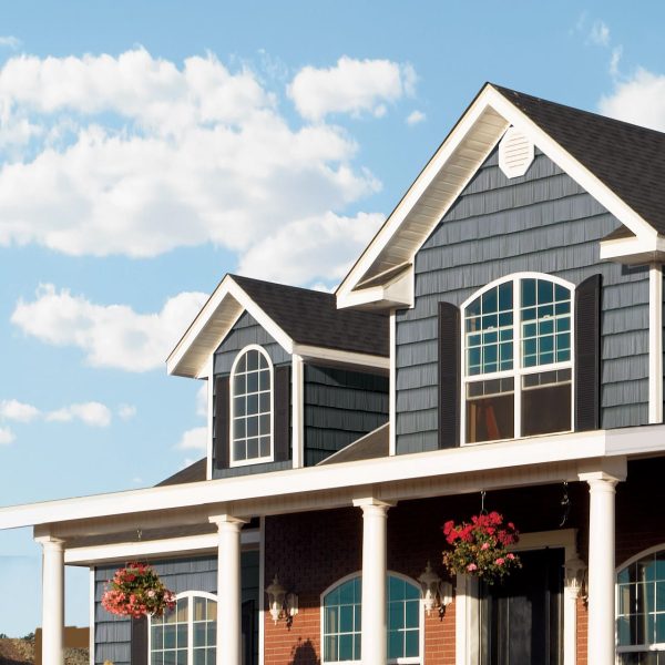 Brick and siding house